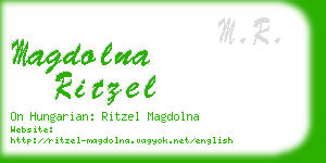magdolna ritzel business card